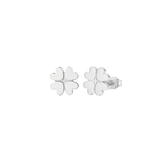 PENDIENTES DE TRÉBOL DE CUATRO HOJAS DE ACERO PARA MUJER
