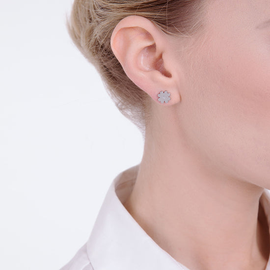 PENDIENTES DE TRÉBOL DE CUATRO HOJAS DE ACERO PARA MUJER