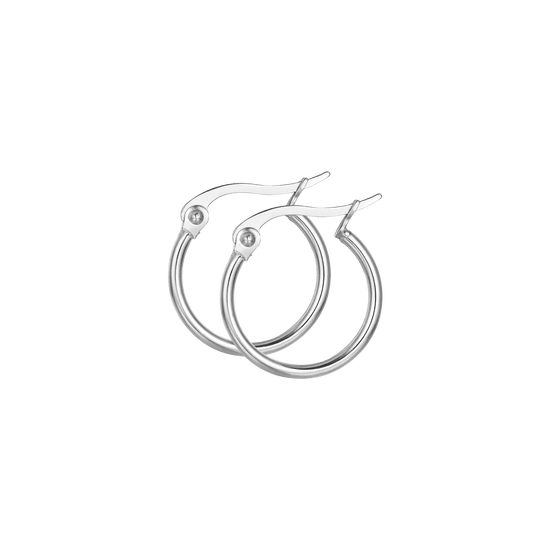 PENDIENTES DE ARO DE ACERO DE 13 MM DE DIÁMETRO PARA MUJER