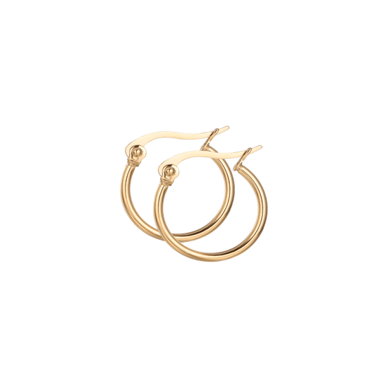 PENDIENTES DE ARO DE ACERO DE 13 MM DE DIÁMETRO PARA MUJER