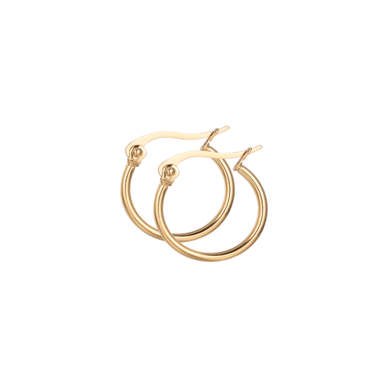 PENDIENTES DE ARO DE ACERO DE 13 MM DE DIÁMETRO PARA MUJER