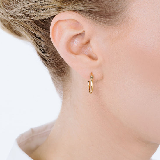 PENDIENTES DE ARO DE ACERO DE 13 MM DE DIÁMETRO PARA MUJER