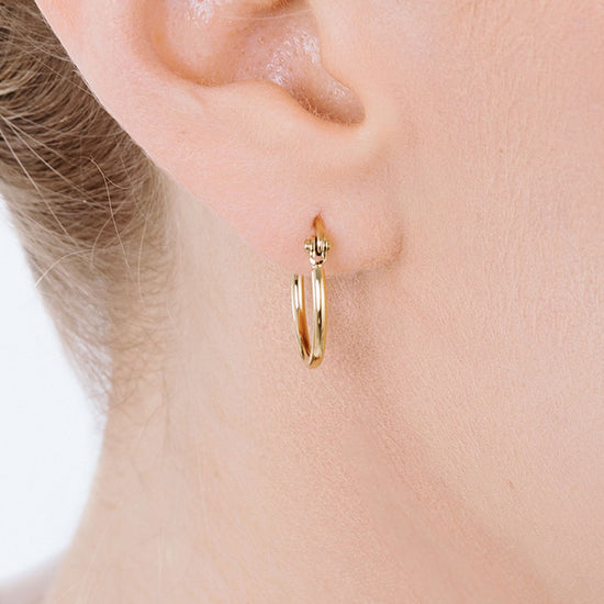 PENDIENTES DE ARO DE ACERO DE 13 MM DE DIÁMETRO PARA MUJER