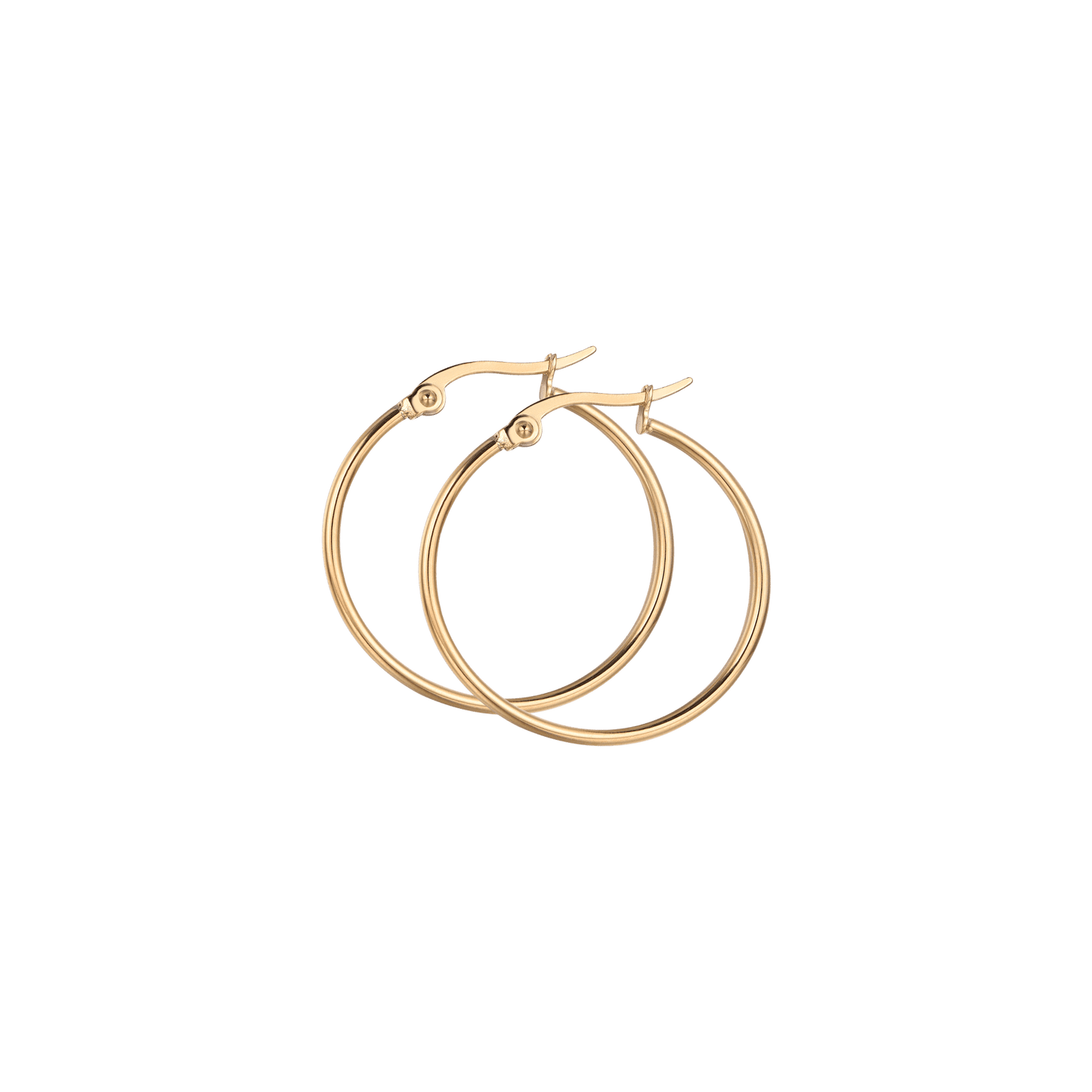 PENDIENTES DE ARO DE ACERO DE 25 MM DE DIÁMETRO PARA MUJER