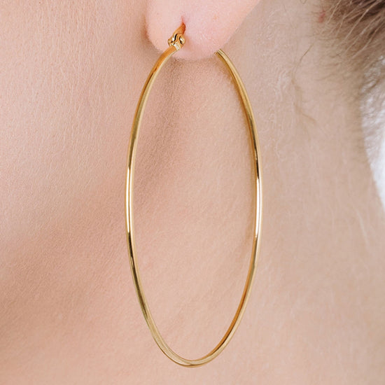 PENDIENTES DE ARO DE ACERO DE 54 MM DE DIÁMETRO PARA MUJER