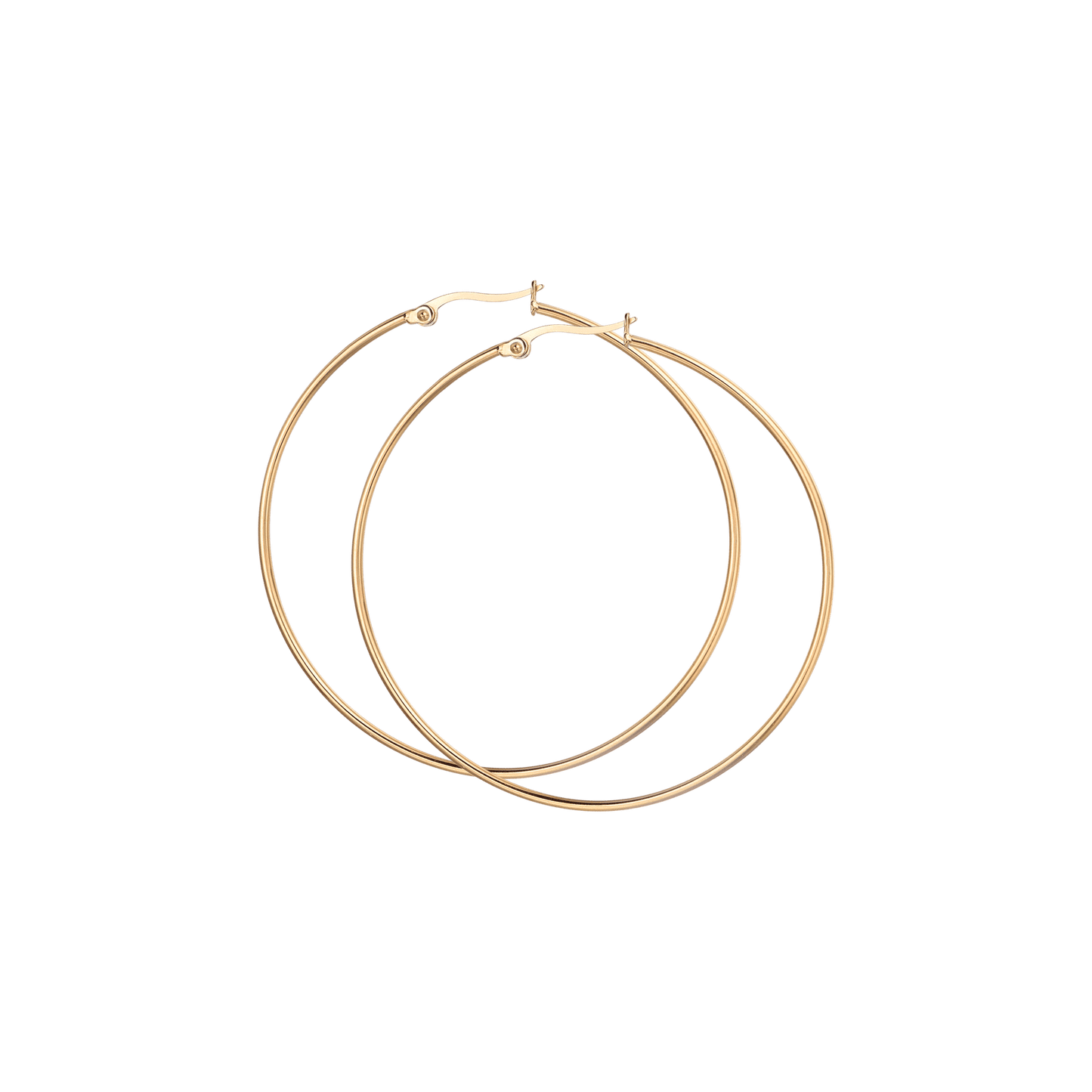 PENDIENTES DE ARO DE ACERO DE 63 MM DE DIÁMETRO PARA MUJER