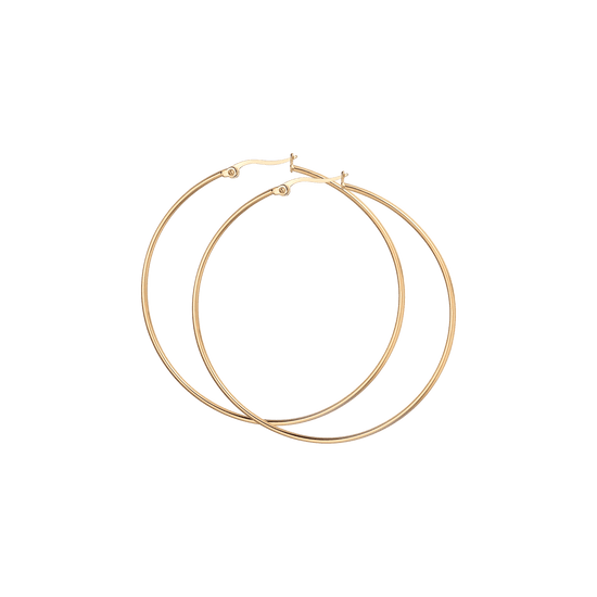 PENDIENTES DE ARO DE ACERO DE 63 MM DE DIÁMETRO PARA MUJER