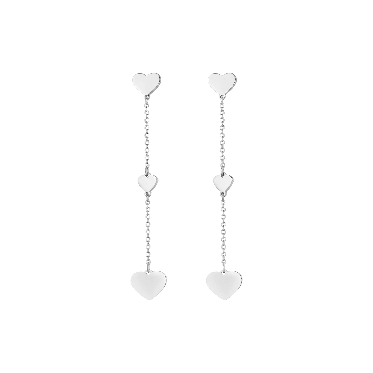 PENDIENTES DE CORAZÓN DE ACERO