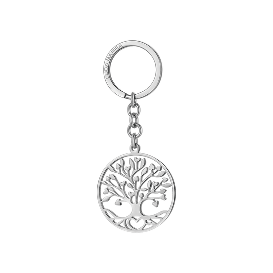 LLAVERO DE ACERO PARA MUJER CON ÁRBOL DE LA VIDA