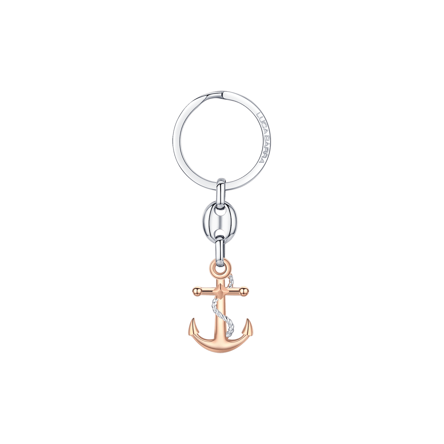 LLAVE DE ACERO PARA HOMBRE CON ROSA DE ANCLAJE Y ELEMENTO DE ACERO Luca Barra