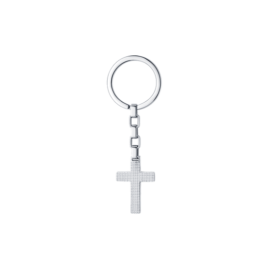 LLAVE DE ACERO PARA HOMBRE CON CRUZ Luca Barra