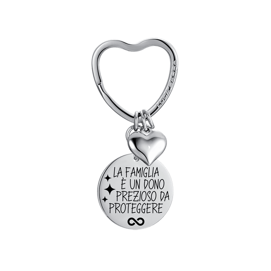 LLAVERO DE ACERO PARA MUJER LA FAMILIA ES UN REGALO PRECIOSO PARA PROTEGER