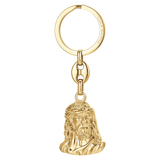 LLAVERO HOMBRE IP ORO ACERO HOLY FACE