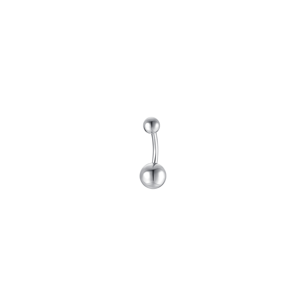 PIERCING OMBELICO DONNA IN ACCIAIO CON SFERE IN ACCIAIO