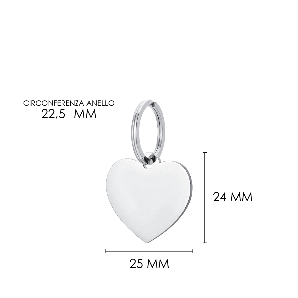 PLACA DE CORAZÓN PERSONALIZABLE PARA PERRO Y GATO