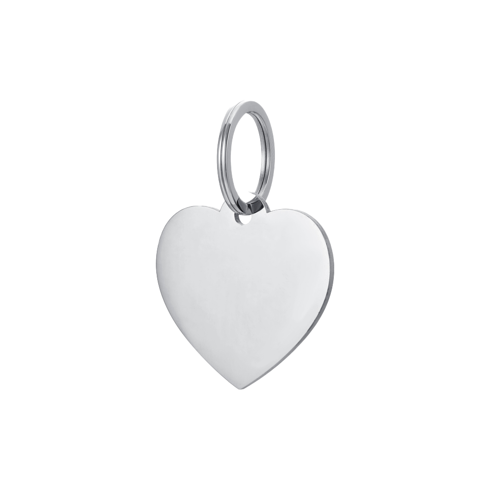 PLACA DE CORAZÓN PERSONALIZABLE PARA PERRO Y GATO