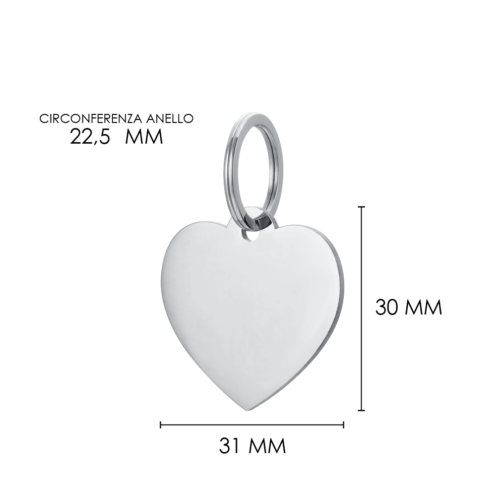 PLACA DE CORAZÓN PERSONALIZABLE PARA PERRO Y GATO