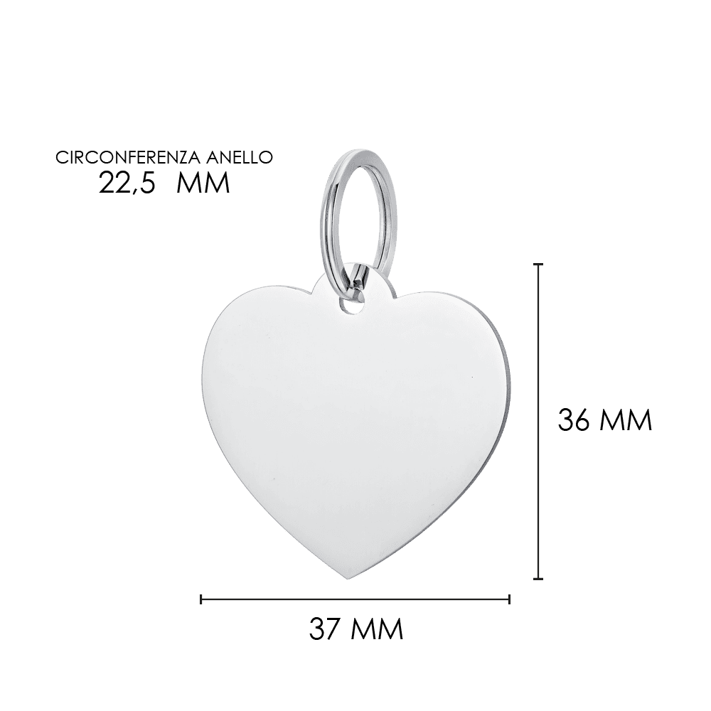 PLACA DE CORAZÓN PERSONALIZABLE PARA PERRO Y GATO