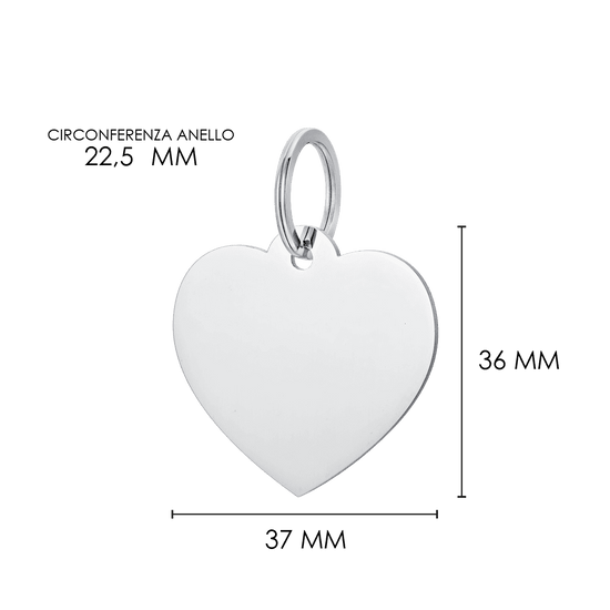 PLACA DE CORAZÓN PERSONALIZABLE PARA PERRO Y GATO