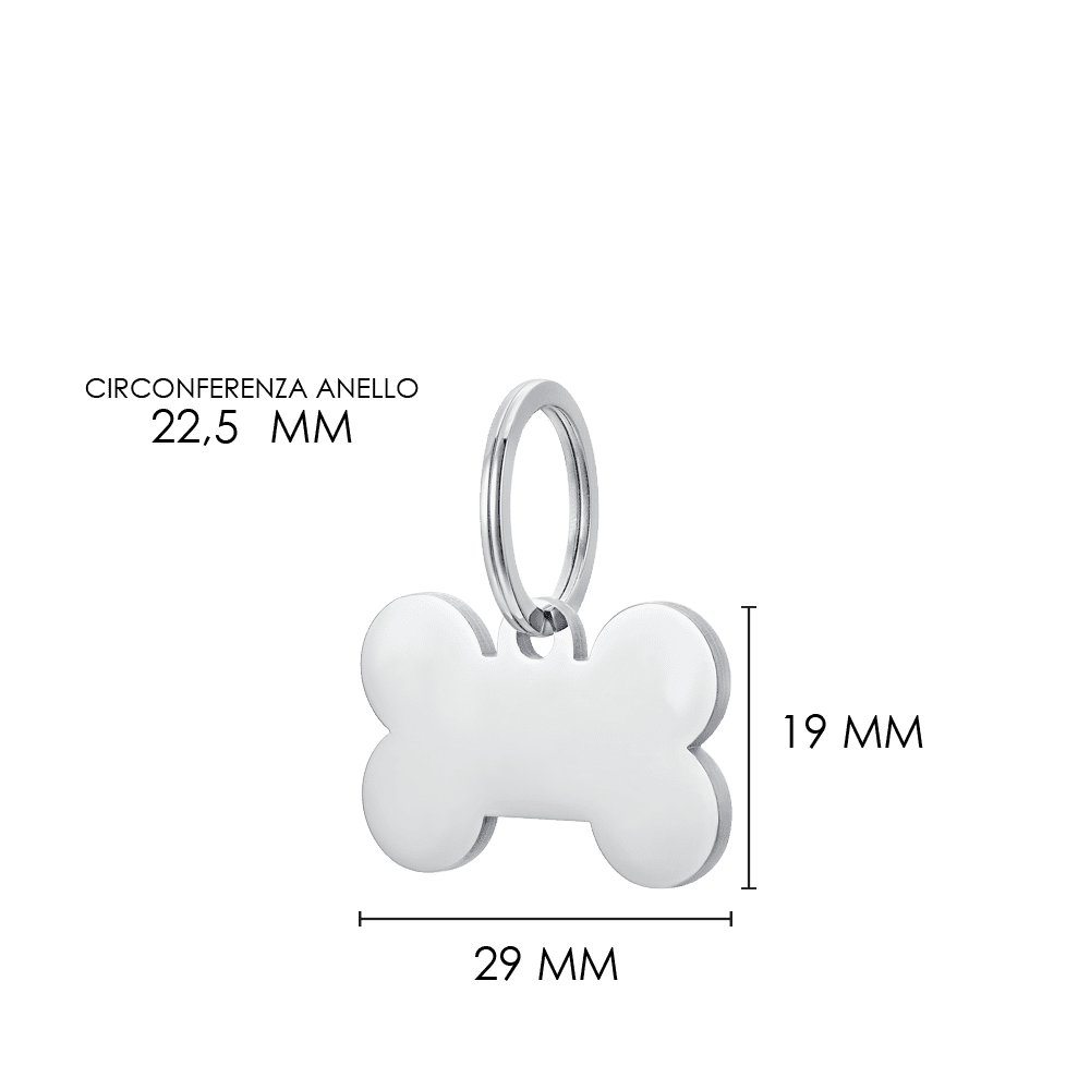 PLACA PERSONALIZABLE DE HUESO DE PERRO Y GATO