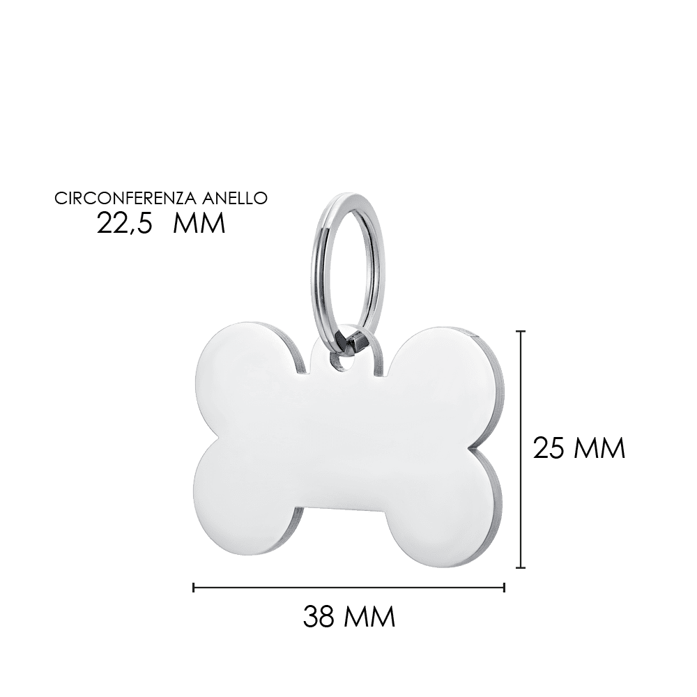 PLACA PERSONALIZABLE DE HUESO DE PERRO Y GATO