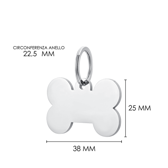 PLACA PERSONALIZABLE DE HUESO DE PERRO Y GATO