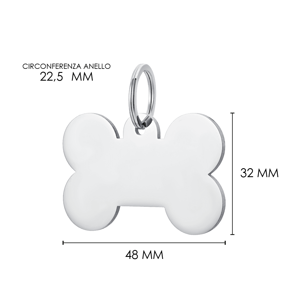 PLACA PERSONALIZABLE DE HUESO DE PERRO Y GATO