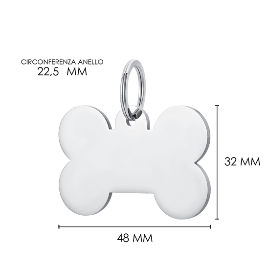 PLACA PERSONALIZABLE DE HUESO DE PERRO Y GATO