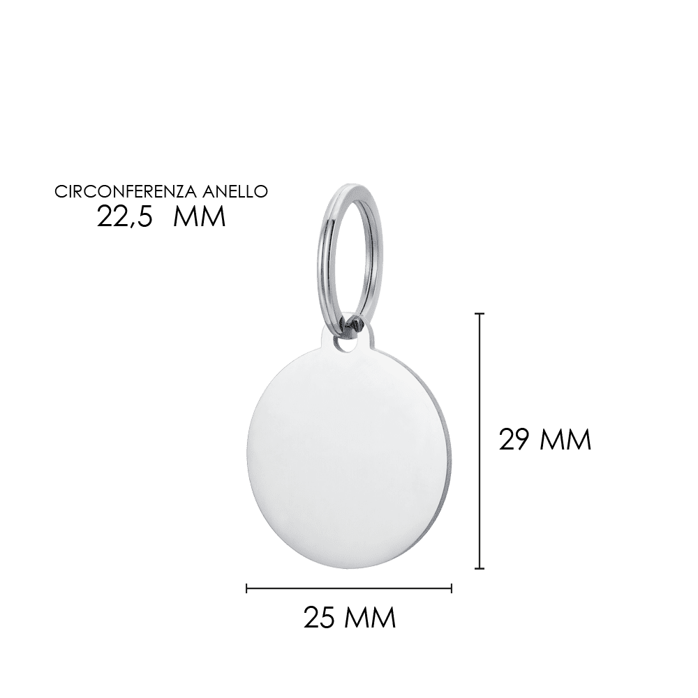CHAPA CIRCULAR PERSONALIZABLE PARA PERROS Y GATOS