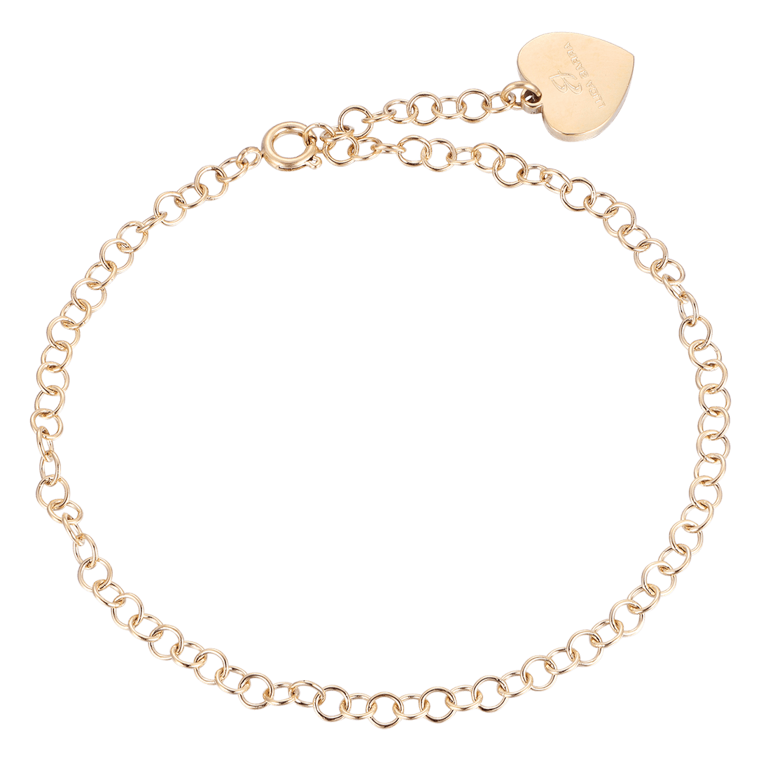 PULSERA DE ACERO PARA MUJER CON LLANTAS DE ORO IP Luca Barra