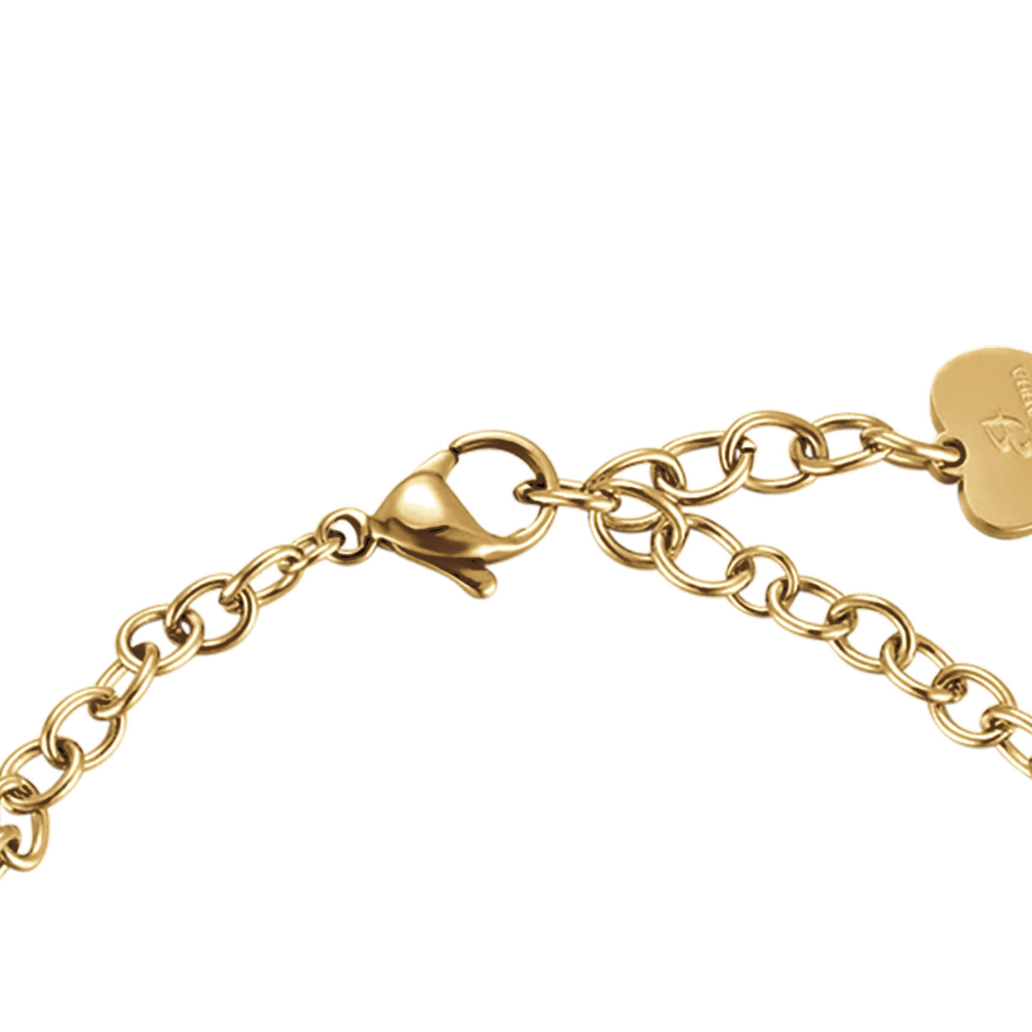 PULSERA DE ACERO DE ORO PARA MUJER CON CRISTALES Luca Barra