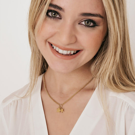 COLLAR DE ORO IP PARA MUJER CON ESTRELLAS Luca Barra